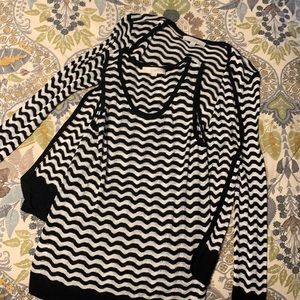 Ann Taylor black and white sweater set